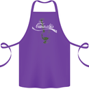 Enjoy Cannabis Funny Bong Weed Drugs Spliff Cotton Apron 100% Organic Purple