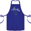 Enjoy Cannabis Funny Bong Weed Drugs Spliff Cotton Apron 100% Organic Royal Blue