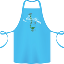Enjoy Cannabis Funny Bong Weed Drugs Spliff Cotton Apron 100% Organic Turquoise