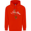 Enjoy Cannabis Funny Bong Weed Drugs Spliff Mens 80% Cotton Hoodie Bright Red