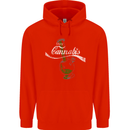 Enjoy Cannabis Funny Bong Weed Drugs Spliff Mens 80% Cotton Hoodie Bright Red