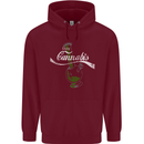 Enjoy Cannabis Funny Bong Weed Drugs Spliff Mens 80% Cotton Hoodie Maroon