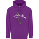 Enjoy Cannabis Funny Bong Weed Drugs Spliff Mens 80% Cotton Hoodie Purple