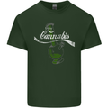 Enjoy Cannabis Funny Bong Weed Drugs Spliff Mens Cotton T-Shirt Tee Top Forest Green