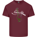 Enjoy Cannabis Funny Bong Weed Drugs Spliff Mens Cotton T-Shirt Tee Top Maroon