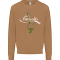 Enjoy Cannabis Funny Bong Weed Drugs Spliff Mens Sweatshirt Jumper Caramel Latte