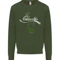 Enjoy Cannabis Funny Bong Weed Drugs Spliff Mens Sweatshirt Jumper Forest Green