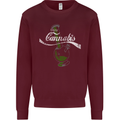 Enjoy Cannabis Funny Bong Weed Drugs Spliff Mens Sweatshirt Jumper Maroon