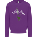 Enjoy Cannabis Funny Bong Weed Drugs Spliff Mens Sweatshirt Jumper Purple