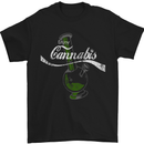 Enjoy Cannabis Funny Bong Weed Drugs Spliff Mens T-Shirt Cotton Gildan Black