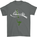 Enjoy Cannabis Funny Bong Weed Drugs Spliff Mens T-Shirt Cotton Gildan Charcoal