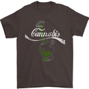 Enjoy Cannabis Funny Bong Weed Drugs Spliff Mens T-Shirt Cotton Gildan Dark Chocolate