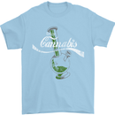 Enjoy Cannabis Funny Bong Weed Drugs Spliff Mens T-Shirt Cotton Gildan Light Blue