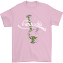 Enjoy Cannabis Funny Bong Weed Drugs Spliff Mens T-Shirt Cotton Gildan Light Pink
