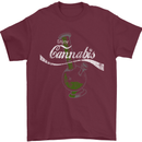 Enjoy Cannabis Funny Bong Weed Drugs Spliff Mens T-Shirt Cotton Gildan Maroon