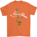 Enjoy Cannabis Funny Bong Weed Drugs Spliff Mens T-Shirt Cotton Gildan Orange
