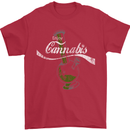 Enjoy Cannabis Funny Bong Weed Drugs Spliff Mens T-Shirt Cotton Gildan Red