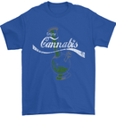 Enjoy Cannabis Funny Bong Weed Drugs Spliff Mens T-Shirt Cotton Gildan Royal Blue