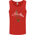 Enjoy Cannabis Funny Bong Weed Drugs Spliff Mens Vest Tank Top Red