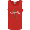 Enjoy Cannabis Funny Bong Weed Drugs Spliff Mens Vest Tank Top Red