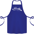 Enjoy Cannabis Funny Weed Drugs Spliff Bong Cotton Apron 100% Organic Royal Blue