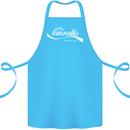 Enjoy Cannabis Funny Weed Drugs Spliff Bong Cotton Apron 100% Organic Turquoise