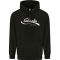 Enjoy Cannabis Funny Weed Drugs Spliff Bong Mens 80% Cotton Hoodie Black
