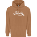 Enjoy Cannabis Funny Weed Drugs Spliff Bong Mens 80% Cotton Hoodie Caramel Latte