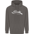 Enjoy Cannabis Funny Weed Drugs Spliff Bong Mens 80% Cotton Hoodie Charcoal