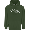 Enjoy Cannabis Funny Weed Drugs Spliff Bong Mens 80% Cotton Hoodie Forest Green