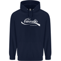Enjoy Cannabis Funny Weed Drugs Spliff Bong Mens 80% Cotton Hoodie Navy Blue