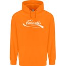 Enjoy Cannabis Funny Weed Drugs Spliff Bong Mens 80% Cotton Hoodie Orange