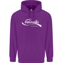 Enjoy Cannabis Funny Weed Drugs Spliff Bong Mens 80% Cotton Hoodie Purple