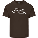 Enjoy Cannabis Funny Weed Drugs Spliff Bong Mens Cotton T-Shirt Tee Top Dark Chocolate