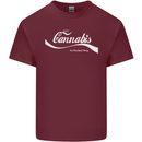 Enjoy Cannabis Funny Weed Drugs Spliff Bong Mens Cotton T-Shirt Tee Top Maroon