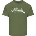 Enjoy Cannabis Funny Weed Drugs Spliff Bong Mens Cotton T-Shirt Tee Top Military Green