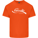 Enjoy Cannabis Funny Weed Drugs Spliff Bong Mens Cotton T-Shirt Tee Top Orange