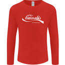 Enjoy Cannabis Funny Weed Drugs Spliff Bong Mens Long Sleeve T-Shirt Red