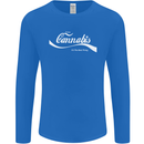 Enjoy Cannabis Funny Weed Drugs Spliff Bong Mens Long Sleeve T-Shirt Royal Blue