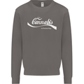 Enjoy Cannabis Funny Weed Drugs Spliff Bong Mens Sweatshirt Jumper Charcoal
