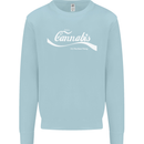 Enjoy Cannabis Funny Weed Drugs Spliff Bong Mens Sweatshirt Jumper Light Blue