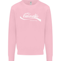 Enjoy Cannabis Funny Weed Drugs Spliff Bong Mens Sweatshirt Jumper Light Pink