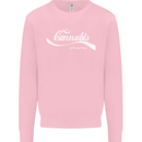 Enjoy Cannabis Funny Weed Drugs Spliff Bong Mens Sweatshirt Jumper Light Pink