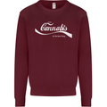 Enjoy Cannabis Funny Weed Drugs Spliff Bong Mens Sweatshirt Jumper Maroon