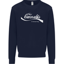 Enjoy Cannabis Funny Weed Drugs Spliff Bong Mens Sweatshirt Jumper Navy Blue