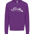 Enjoy Cannabis Funny Weed Drugs Spliff Bong Mens Sweatshirt Jumper Purple