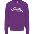Enjoy Cannabis Funny Weed Drugs Spliff Bong Mens Sweatshirt Jumper Purple