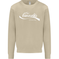 Enjoy Cannabis Funny Weed Drugs Spliff Bong Mens Sweatshirt Jumper Sand