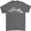 Enjoy Cannabis Funny Weed Drugs Spliff Bong Mens T-Shirt Cotton Gildan Charcoal
