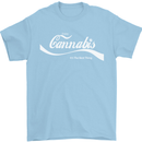 Enjoy Cannabis Funny Weed Drugs Spliff Bong Mens T-Shirt Cotton Gildan Light Blue